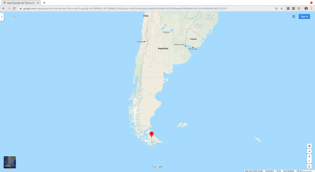 Figure 1: Isla Grande de Tierra del Fuego