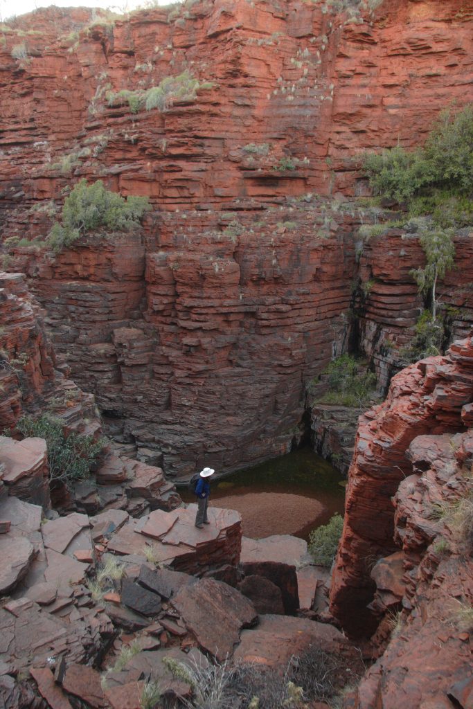 Figure 1: Karijini National Park - The regular layers of brickwork are still evident in these structural remains