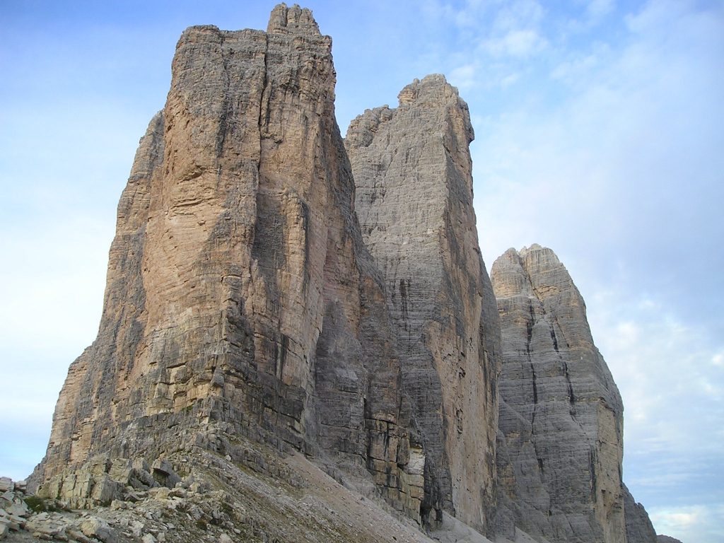 Figure 14: Three Zinnen - Dolomites - Regular layers of stonework still visible