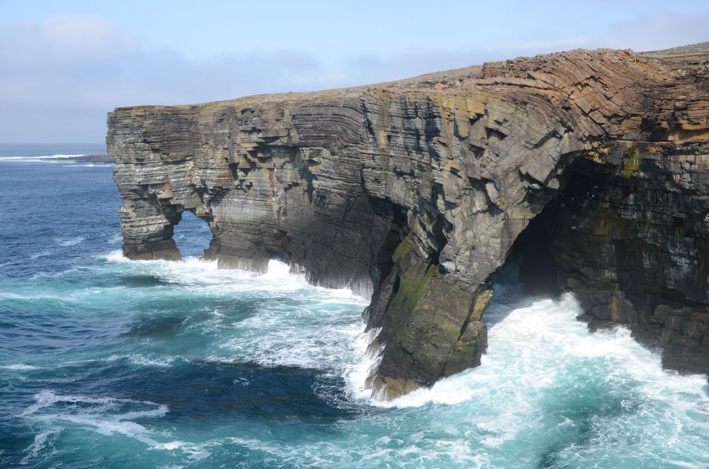 Figure 4: Rousay - Scabra Head - Note the right angles/corners on the bricks that make up this structure are still visible