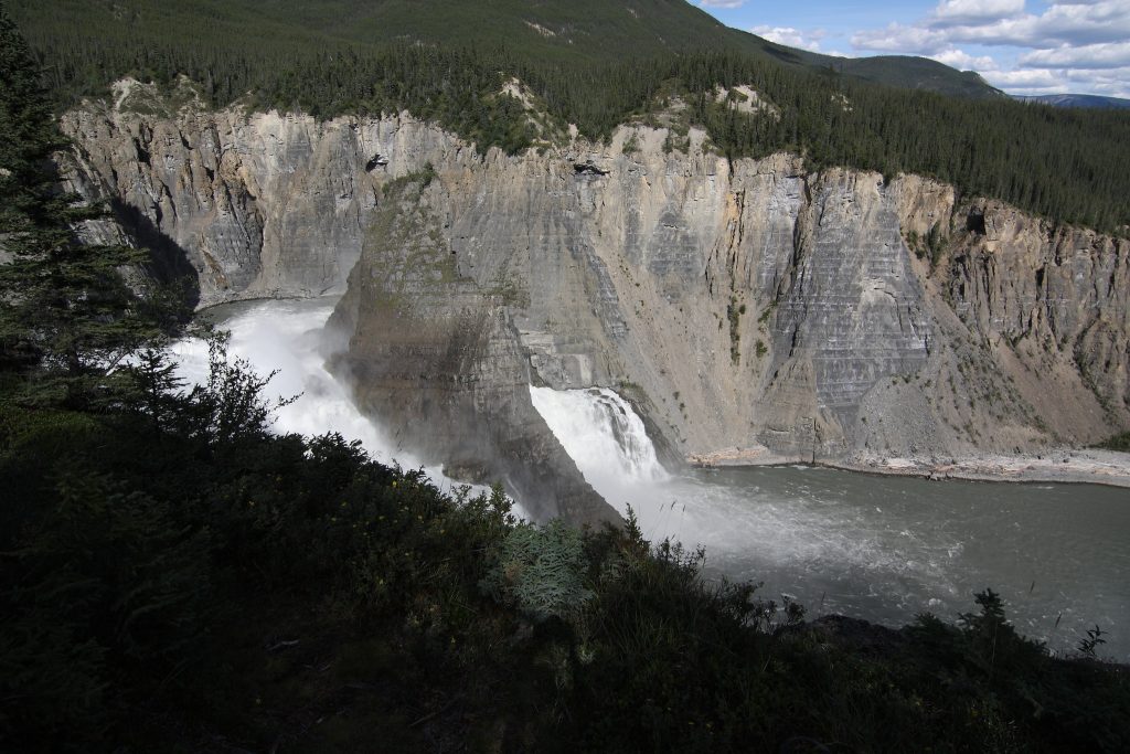 Figure 13: Nahanni National Park Reserve - Virginia Falls - Surrounding cliffs appear to be of artificial origin (see Figure 1)