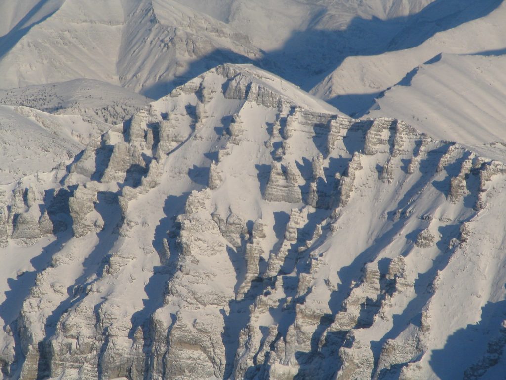 Figure 15: Nahanni National Park Reserve - Clear triangular apex above terraced formations
