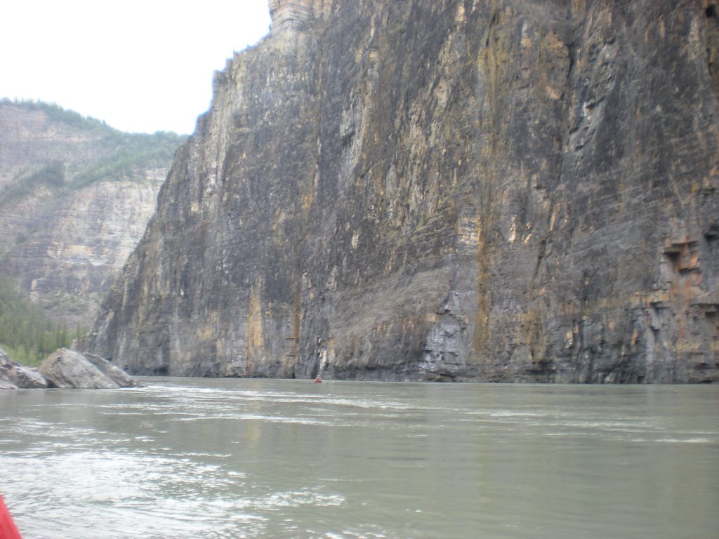 Figure 18: Nahanni National Park Reserve - Riverside remains made of giant blocks of stone